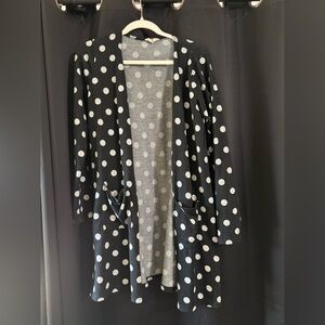 Black and White Polka Dot Cardigan